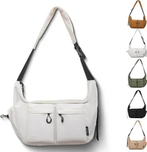 Dallaswind Large Capacity Messenger Canvas Bag, Large Capacity, Multi-Pocket, Waterproof Messenger Bag