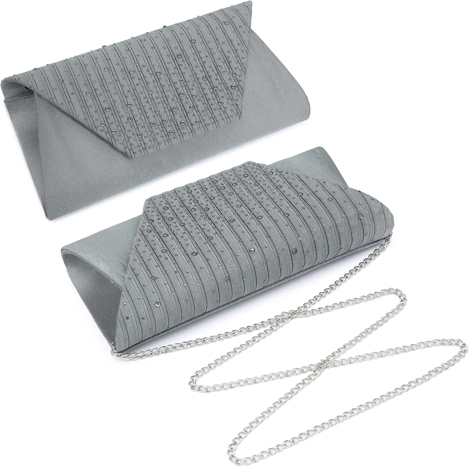 Dasein Women Evening Bags Wedding Purses Handbags Party Clutches Cocktail Prom Formal Clutch with Glitter Rhinestones