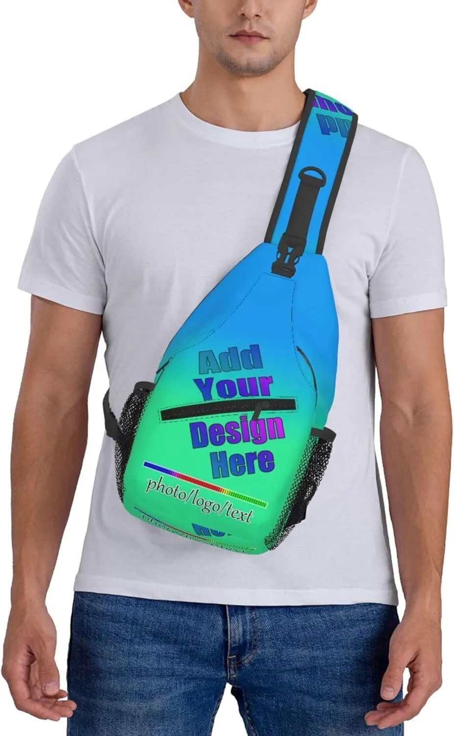 Daypack Personalized Sling Bag Crossbody Bags Customized Chest Bag Backpack Add Your Own Logo Photo Name Sports Outdoor