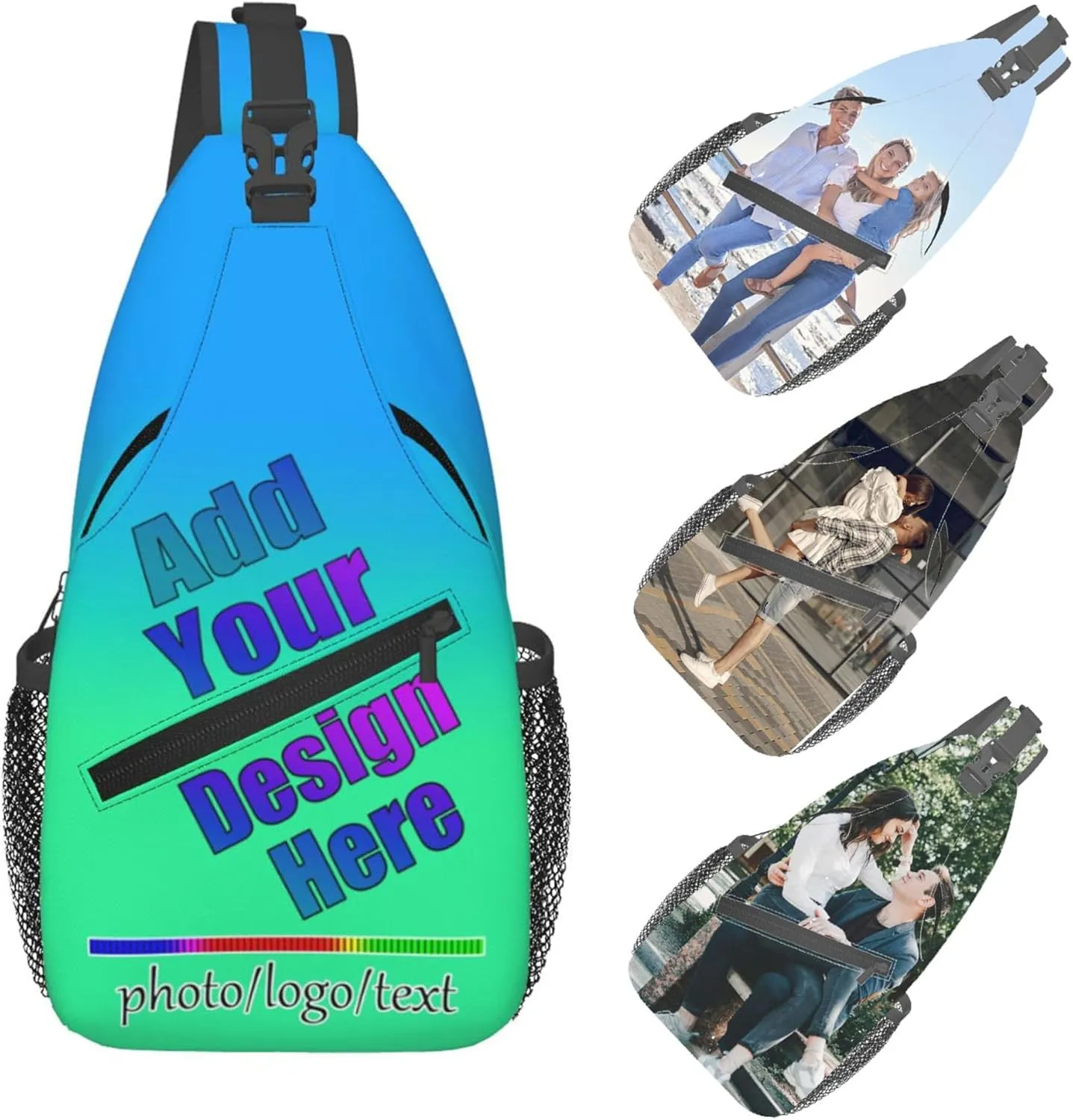 Daypack Personalized Sling Bag Crossbody Bags Customized Chest Bag Backpack Add Your Own Logo Photo Name Sports Outdoor