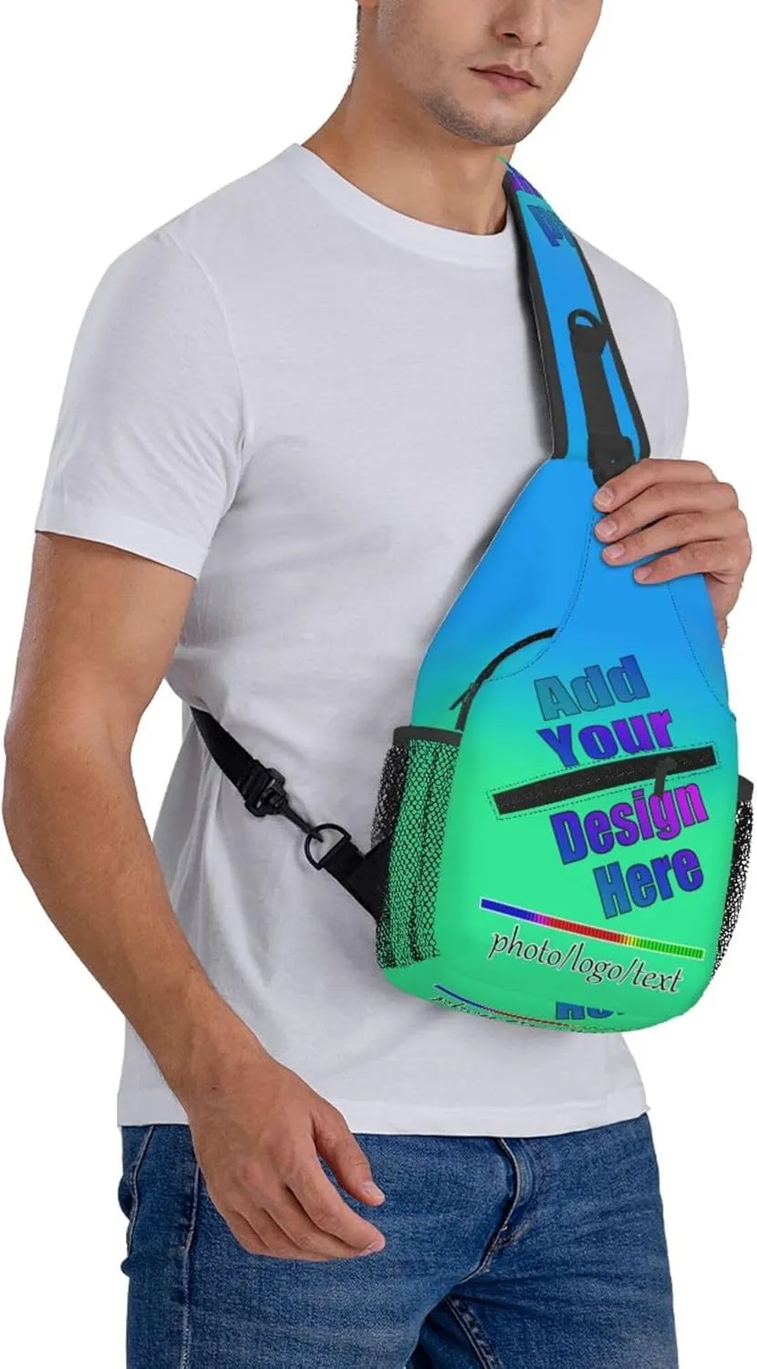 Daypack Personalized Sling Bag Crossbody Bags Customized Chest Bag Backpack Add Your Own Logo Photo Name Sports Outdoor