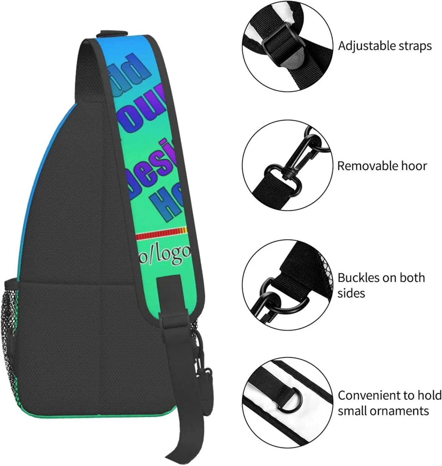Daypack Personalized Sling Bag Crossbody Bags Customized Chest Bag Backpack Add Your Own Logo Photo Name Sports Outdoor