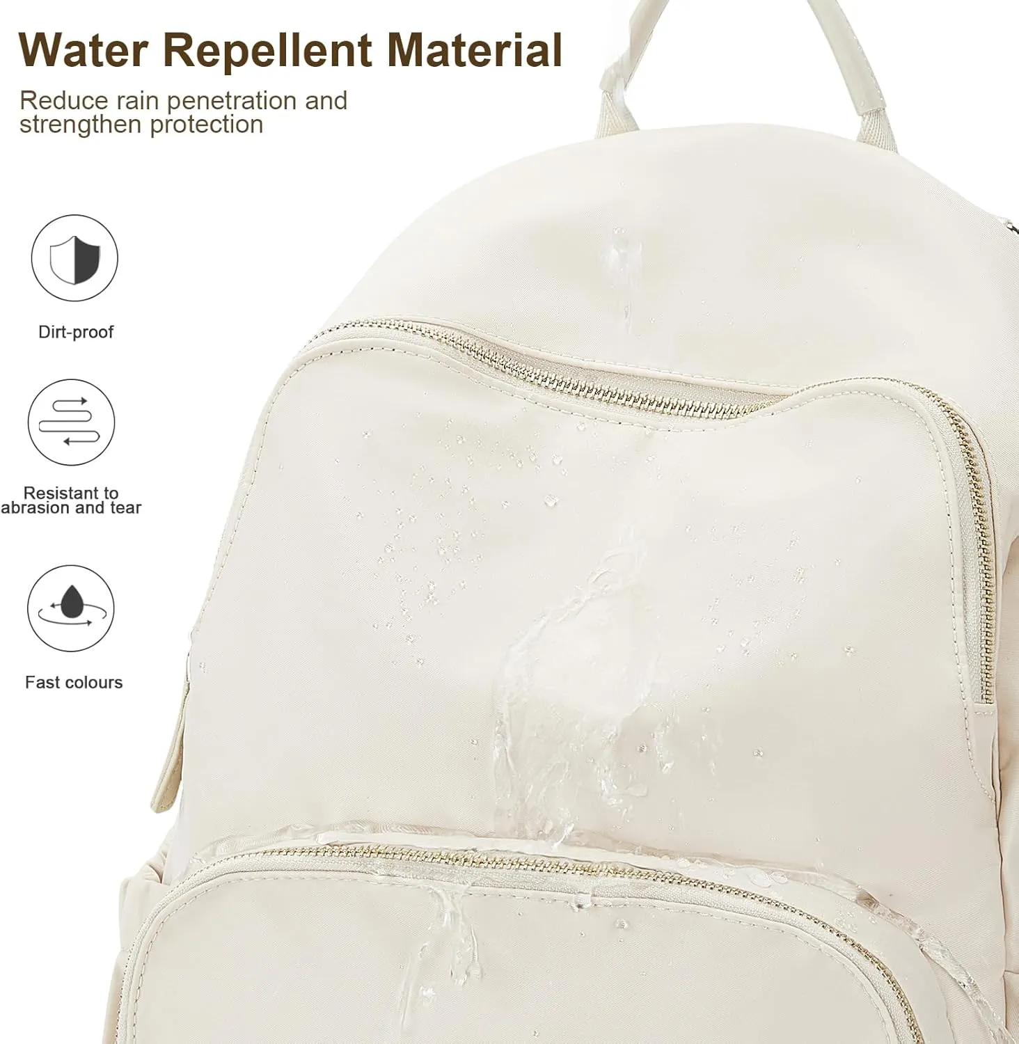 Diaper backpack for mom,Pañaleras para bebe, Baby changing bag, Large capacity waterproof with stroller strap, Multifunction travel Backpack, Beige
