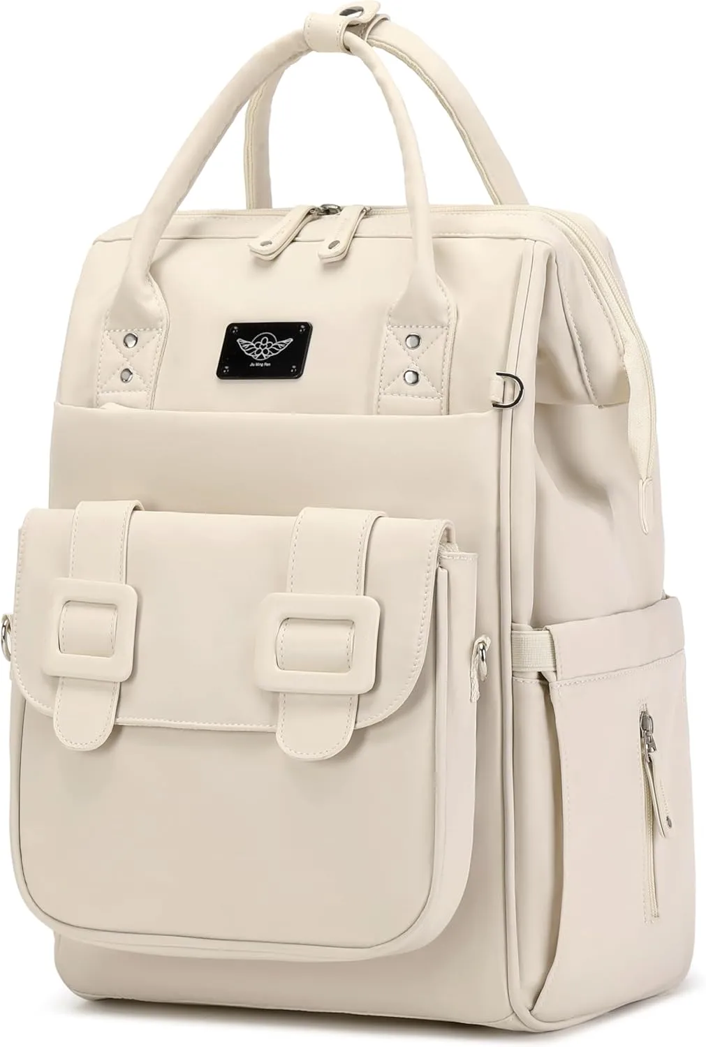 Diaper Bag Backpack, Large Capacity, Water-Resistant, Backpack and Messenger Bag Set Can be Combined Disassembled (Beige)