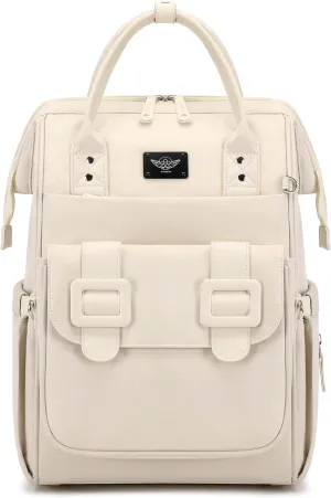 Diaper Bag Backpack, Large Capacity, Water-Resistant, Backpack and Messenger Bag Set Can be Combined Disassembled (Beige)