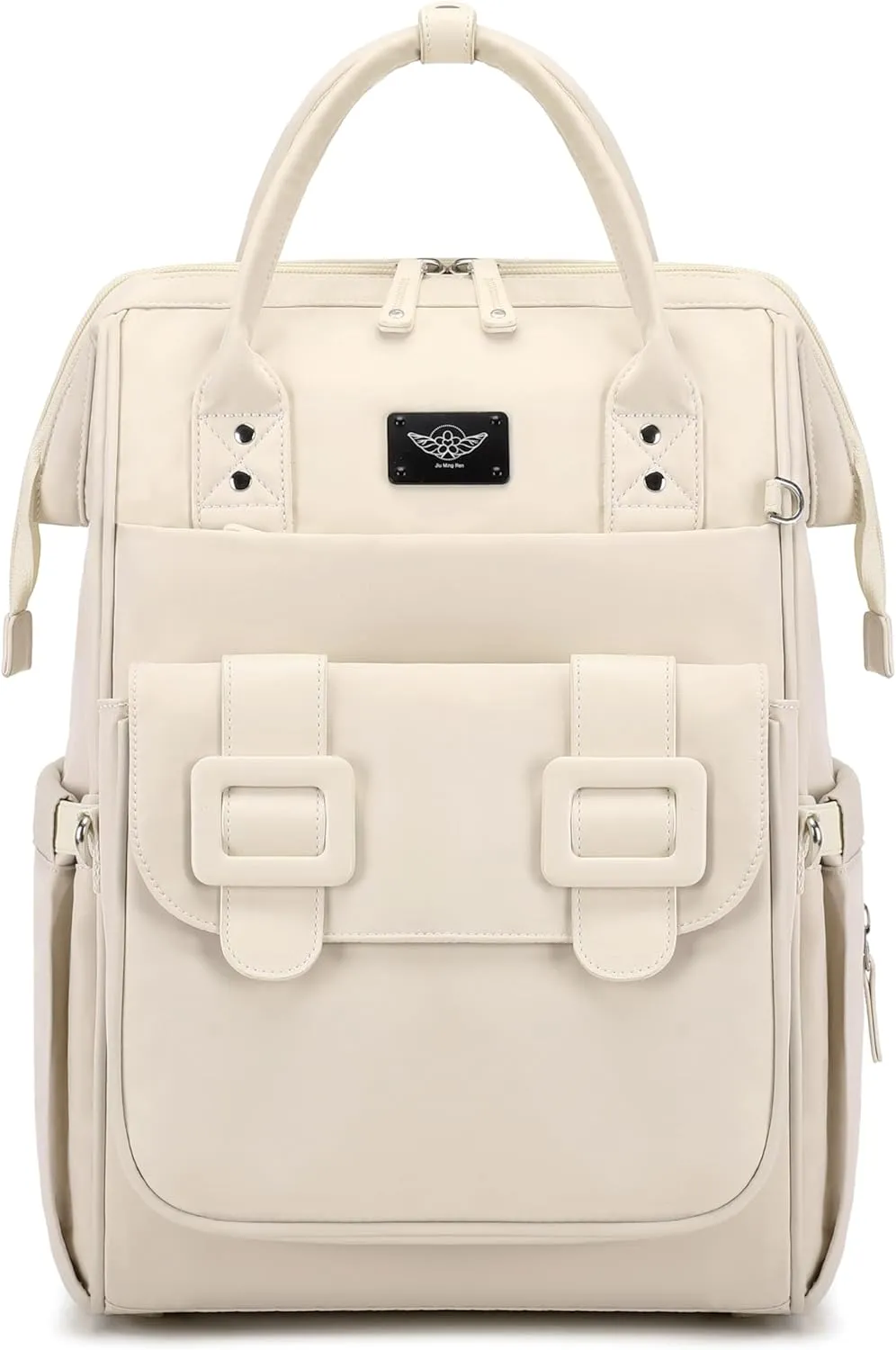 Diaper Bag Backpack, Large Capacity, Water-Resistant, Backpack and Messenger Bag Set Can be Combined Disassembled (Beige)