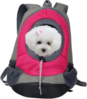 Didiseaon Portable Pet Dog Backpack Carrier Pet Carrier Bag for Outdoor Use Cat Front Bag Compact Size s Rosy