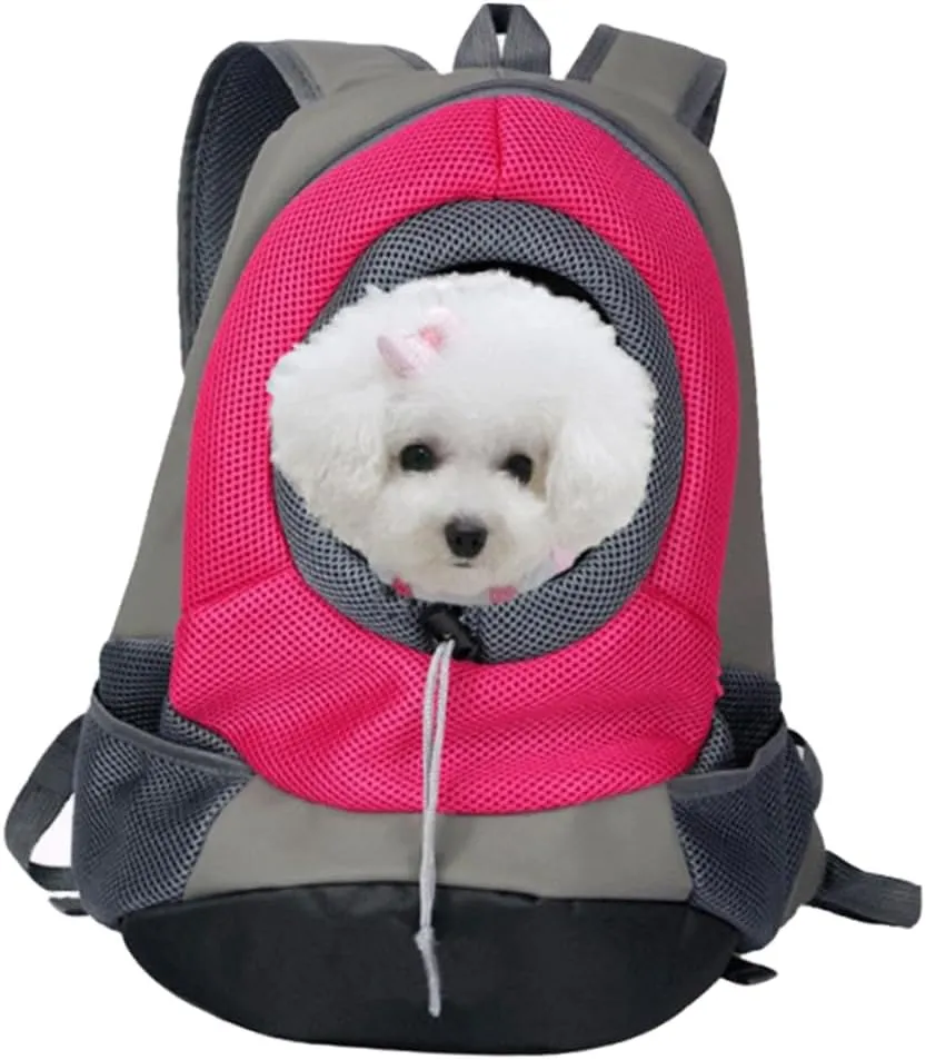 Didiseaon Portable Pet Dog Backpack Carrier Pet Carrier Bag for Outdoor Use Cat Front Bag Compact Size s Rosy