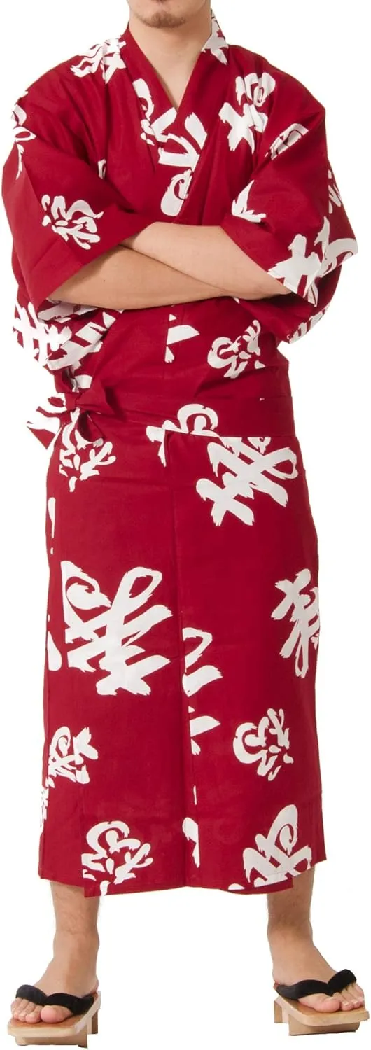 Dita Tokyoin Traditional Made In Japan Cotton Yukata Robe (Japanese Pajama Kimono) Easy Wearing set2