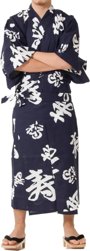 Dita Tokyoin Traditional Made In Japan Cotton Yukata Robe (Japanese Pajama Kimono) Easy Wearing set2