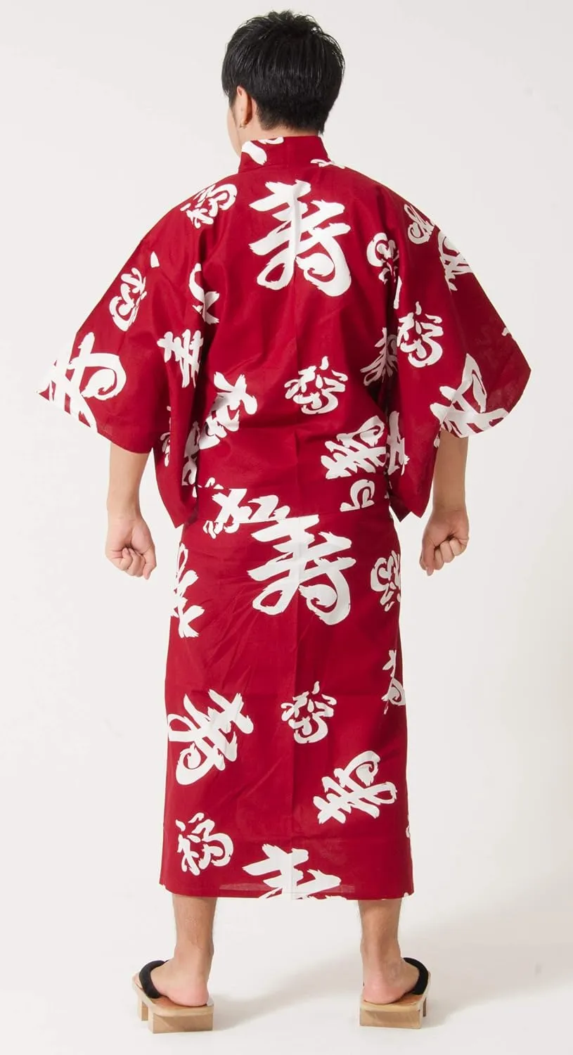 Dita Tokyoin Traditional Made In Japan Cotton Yukata Robe (Japanese Pajama Kimono) Easy Wearing set2