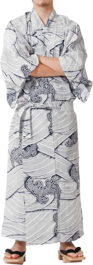 Dita Tokyoin Traditional Made In Japan Cotton Yukata Robe (Japanese Pajama Kimono) Easy Wearing set2
