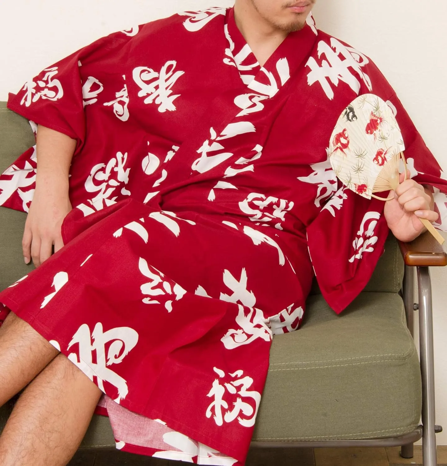 Dita Tokyoin Traditional Made In Japan Cotton Yukata Robe (Japanese Pajama Kimono) Easy Wearing set2