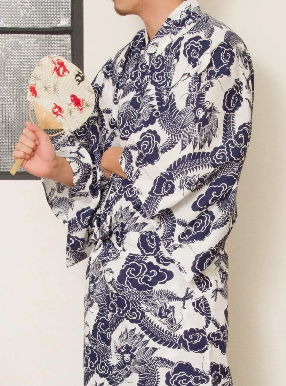 Dita Tokyoin Traditional Made In Japan Cotton Yukata Robe (Japanese Pajama Kimono) Easy Wearing set2