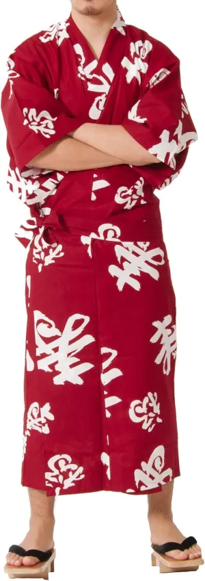 Dita Tokyoin Traditional Made In Japan Cotton Yukata Robe (Japanese Pajama Kimono) Easy Wearing set2