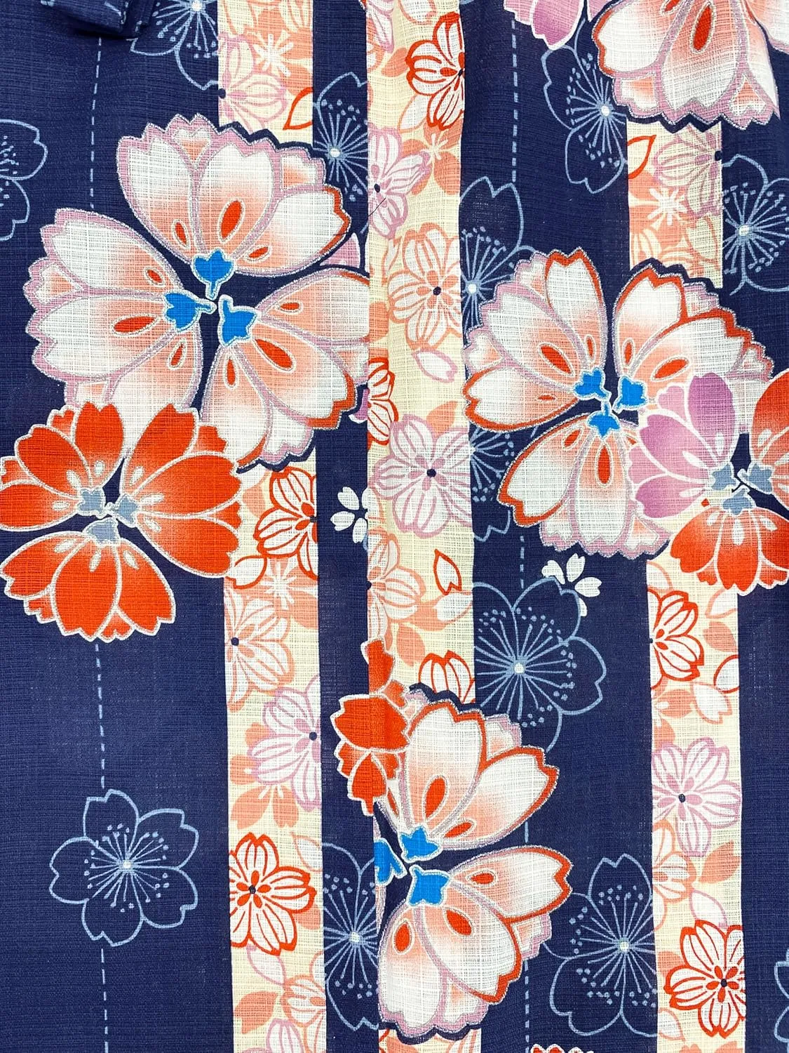 Dita Women's New Separate Yukata Set with Easy Wearing Top, Wrap Skirt, and Pleated Heko Obi Belt (Japanese Casual Kimono)