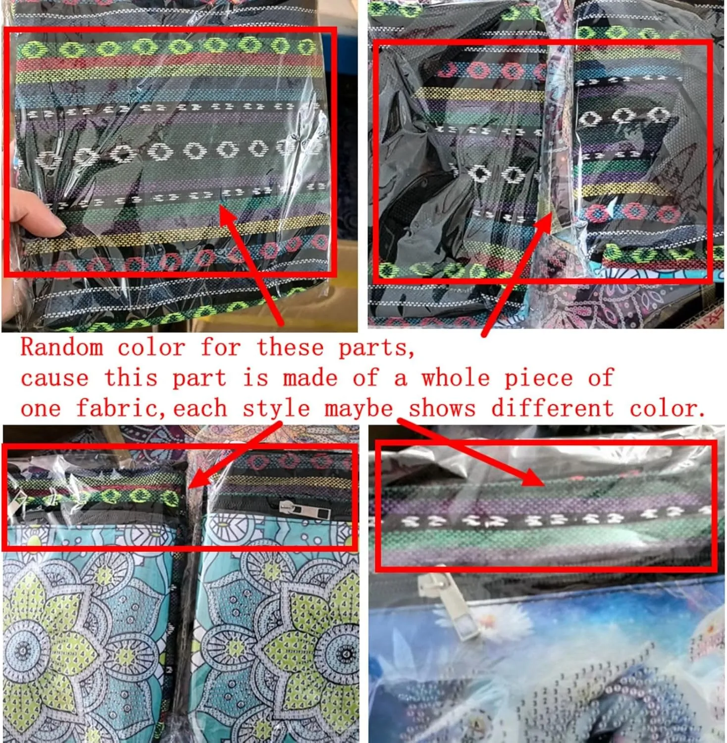DIY Diamond Art Painting Crossbody Bag Canvas Ethnic Minority Style Unique Fashion Single Room Messenger Bag for Women-Flower-D