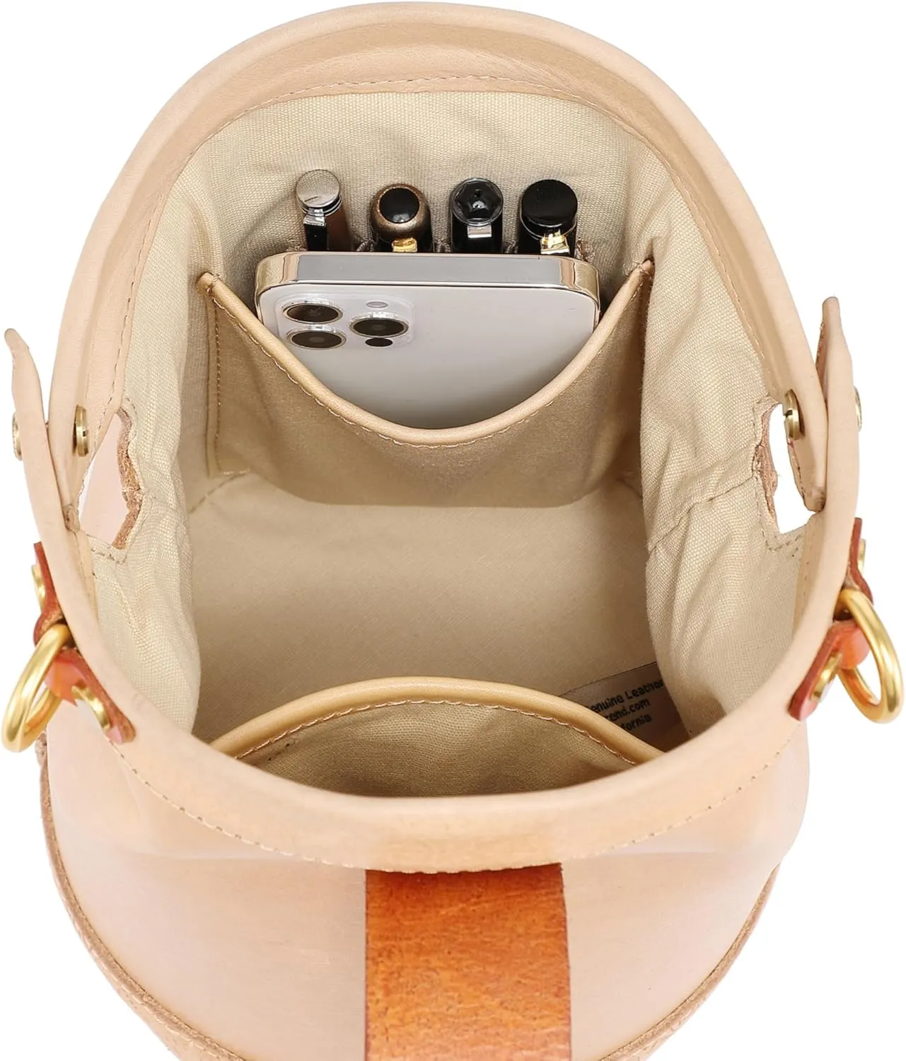 Doctor Bucket Crossbody Handbag | Luxurious and Versatile Bag for Women | Genuine Cowhide Leather