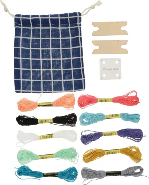 DOITOOL 2 Sets DIY Weaving Shuttles Weaving Loom Loops Rope Maker Storage Bag for Knitters