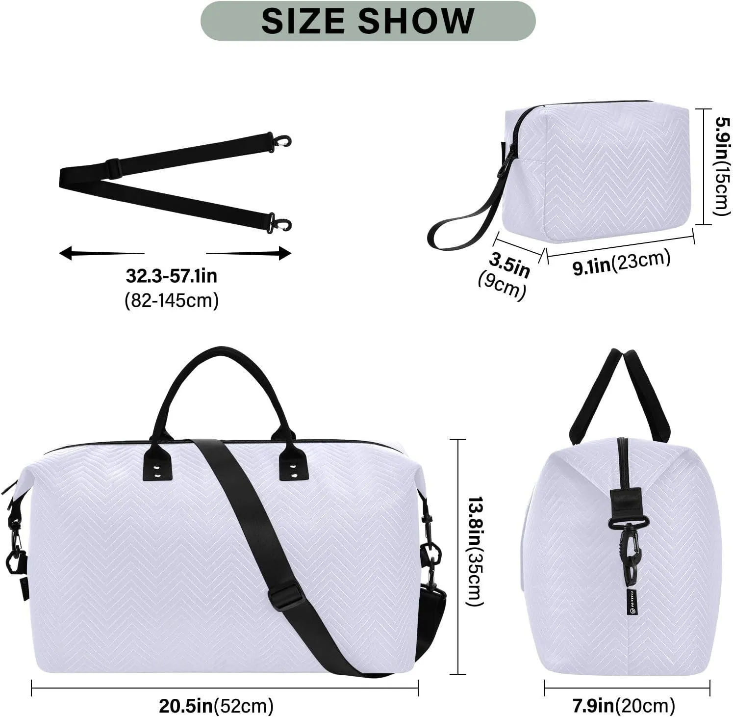 DOMIKING Lavender Travel Duffle Bag Foldable Weekender Overnight Bags for Women Men Carry On Gym Bag Personal Item Travel Bag with Toiletry Bag for Business Trip Travel Gym, 2 Pcs