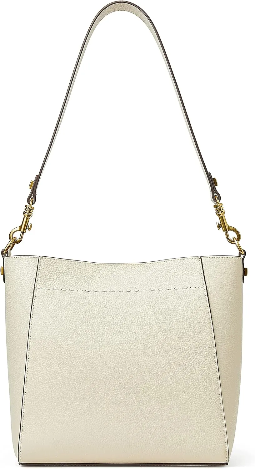DORIS&JACKY Leather Bucket Tote Bags for Women Designer Shoulder Hobo Purse and Handbags with Detachable Wide Strap