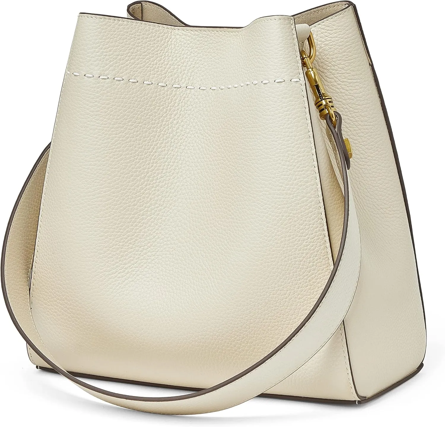 DORIS&JACKY Leather Bucket Tote Bags for Women Designer Shoulder Hobo Purse and Handbags with Detachable Wide Strap