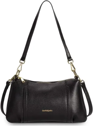 DORIS&JACKY Leather Shoulder Handbags For Women Medium Designer Crossbody Purse And Bags With Two Detachable Straps