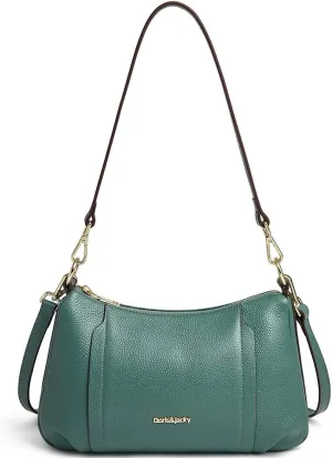 DORIS&JACKY Leather Shoulder Handbags For Women Medium Designer Crossbody Purse And Bags With Two Detachable Straps