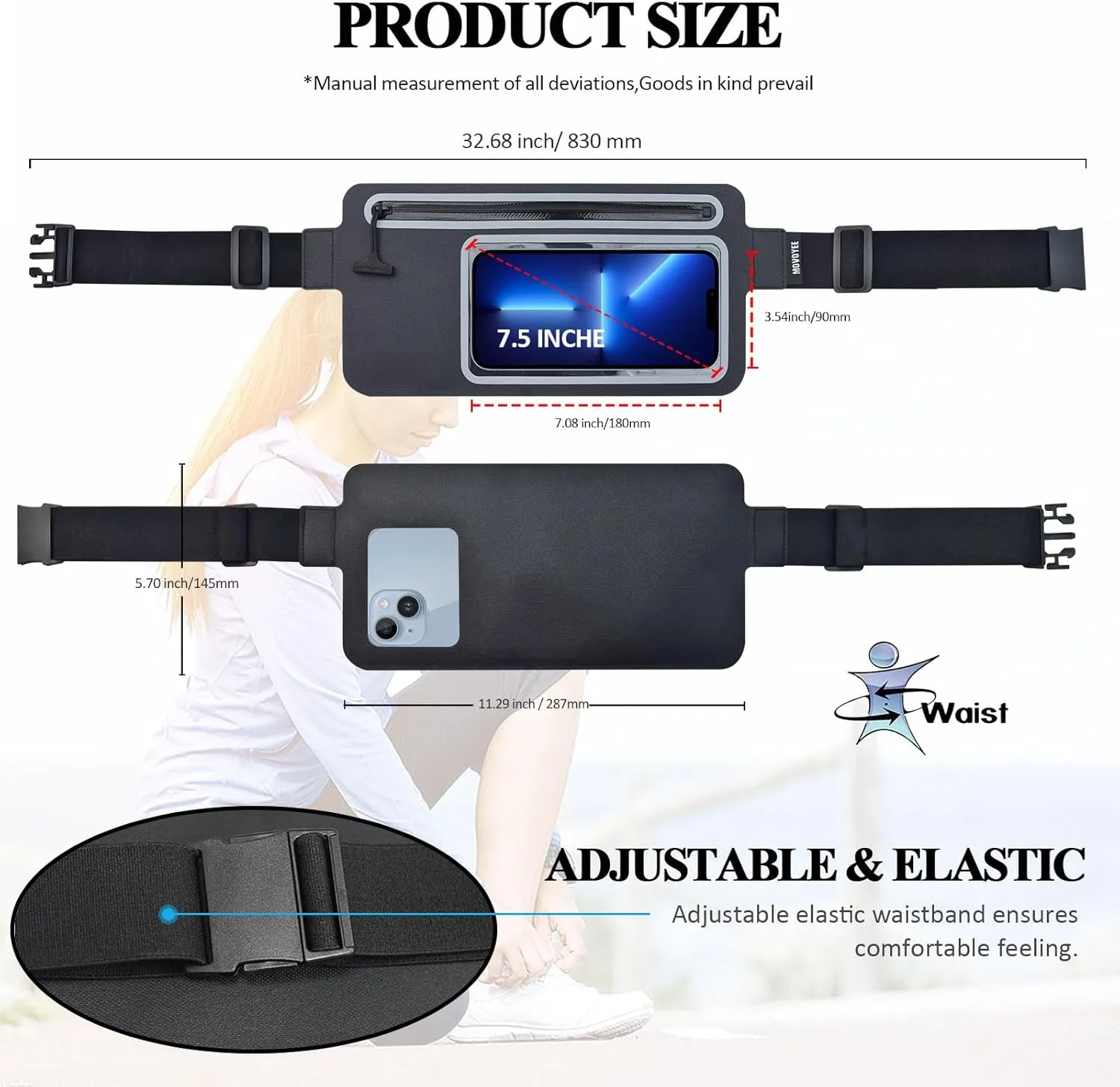Dry Bags Waterproof Fanny Pack for Men Crossbody Women Kids Cell Phone Waist Pouch,Small Everywhere Clear Running Belt Bag for Beach Travel Water Sports Swimming Kayaking Boat Hiking Exercise