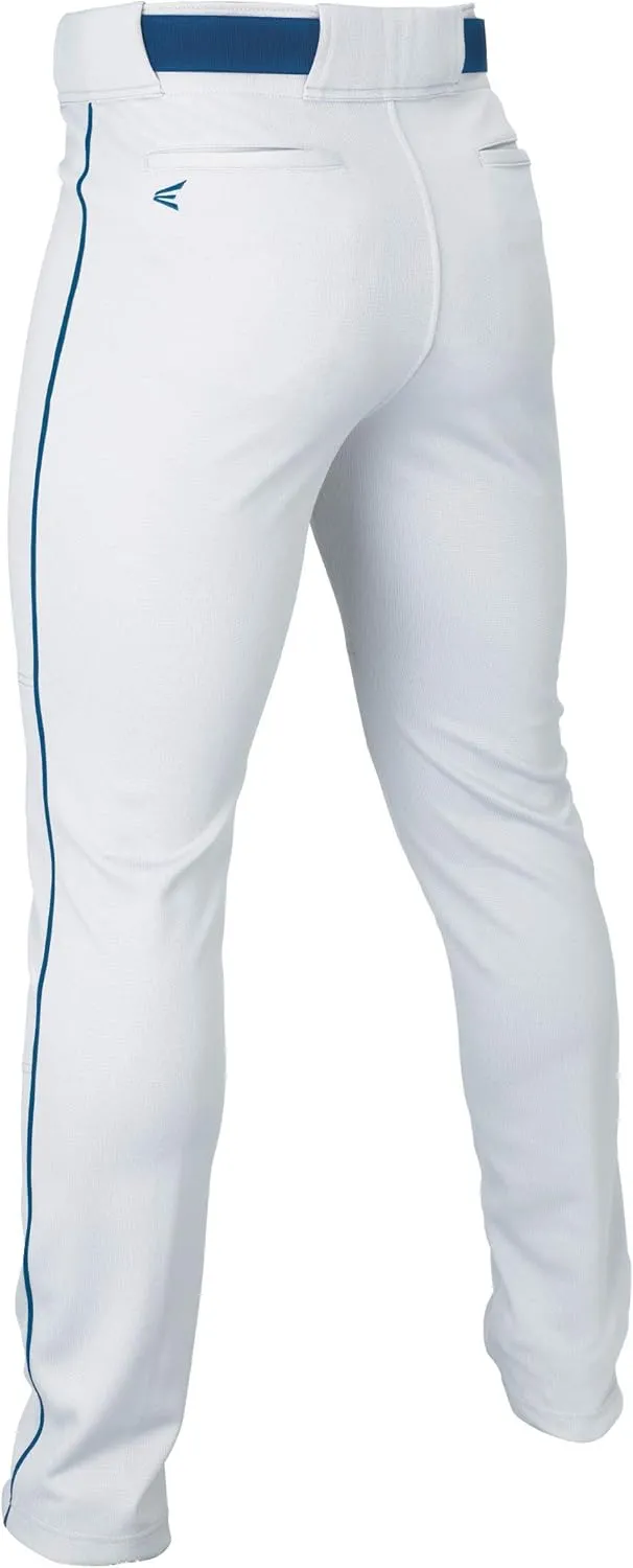 Easton Men's Rival  Baseball Pants | Full Length Semi-Relaxed Fit | Adult Sizes | Piped | Multiple Colors
