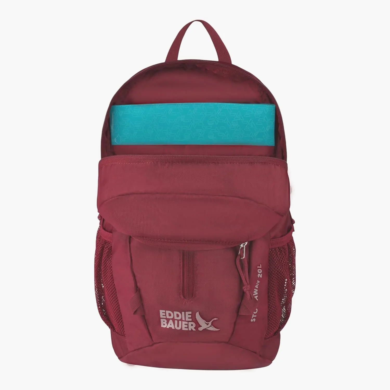 Eddie Bauer Stowaway Packable Backpack-Made from Ripstop Polyester, Black Cherry, 20L