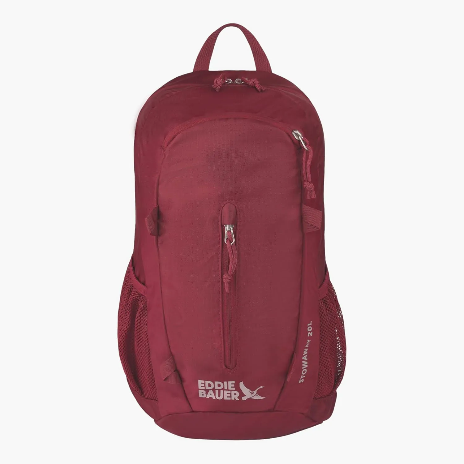 Eddie Bauer Stowaway Packable Backpack-Made from Ripstop Polyester, Black Cherry, 20L