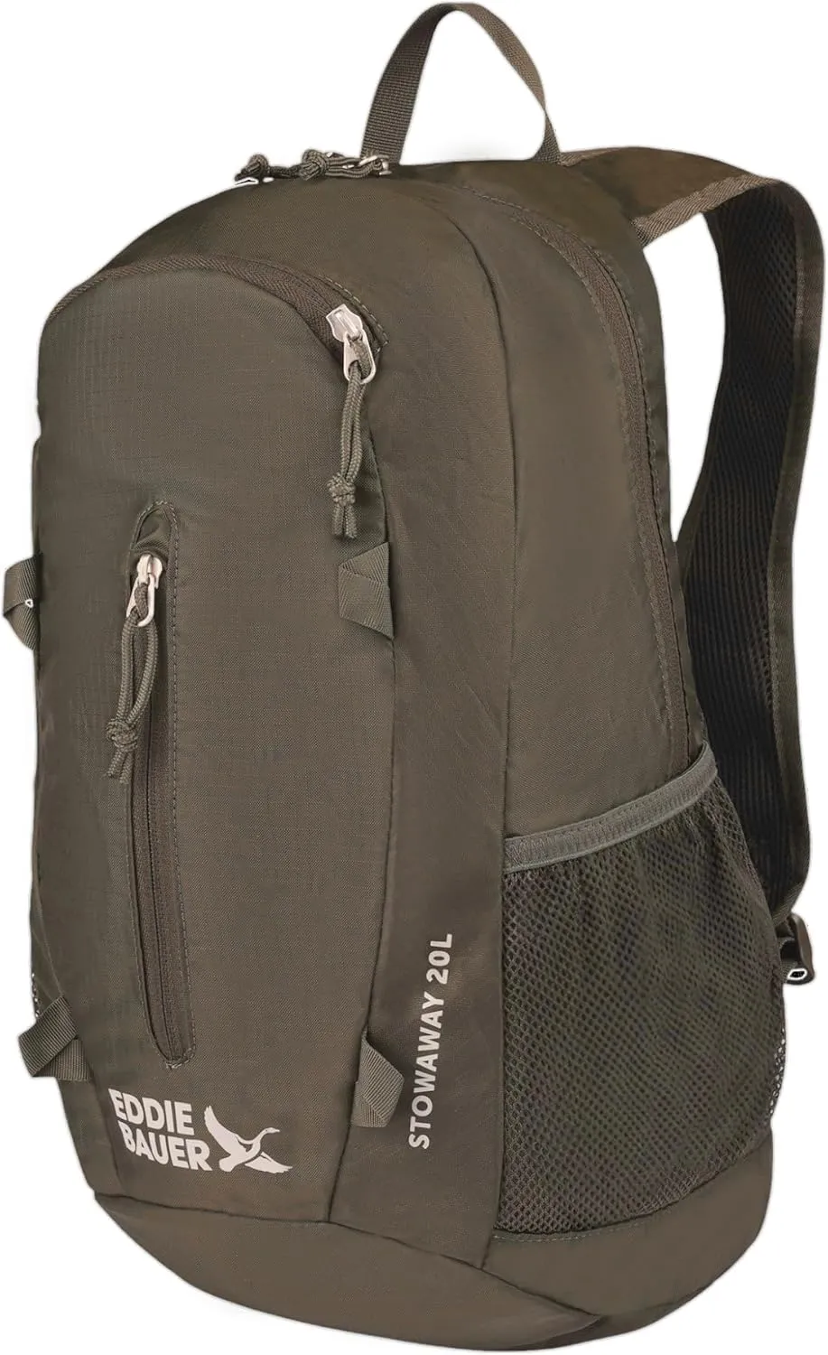 Eddie Bauer Stowaway Packable Backpack-Made from Ripstop Polyester, Dark Forest, 20L