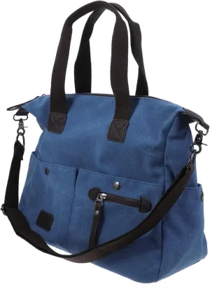 Elegant Canvas Messenger Bag for Women Large Capacity Shoulder Bag Pockets Fashion Crossbody Tote Bag for Everyday Use
