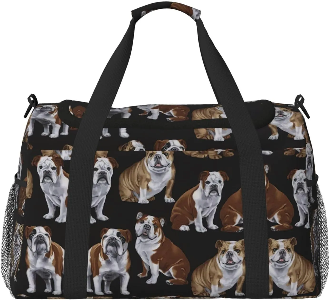 English Bulldogs print Personal Item Bag Large Duffel Bag Travel Bag Weekender Bag Gym Bag Tote Duffel bag