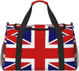 English flag print Personal Item Bag Large Duffel Bag Travel Bag Weekender Bag Gym Bag Tote Duffel bag