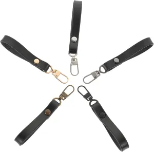 ERINGOGO Detachable Zipper Slider for Repair 5pcs Set Multi-Function Zipper Pull Tab for Clothing Shoes Bags Black
