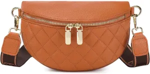 Eslcorri Small Crossbody Sling Bag for Women Trendy - Fanny Packs Leather Chest Belt Bum Bag Anti Theft Purse for Travel