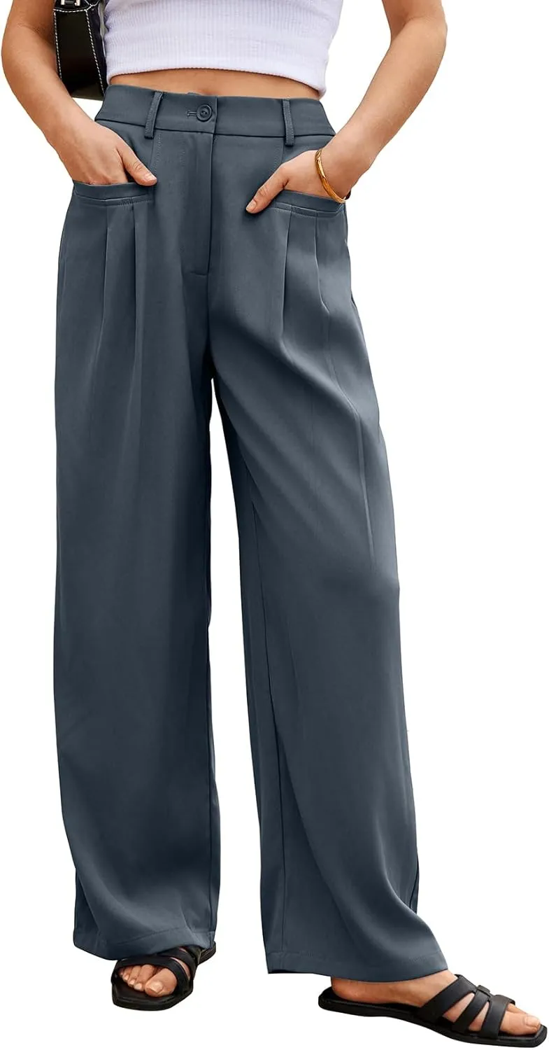 EVALESS Work Pants Women High Waisted Business Casual Outfits 2024 Office Dress Pant Trousers