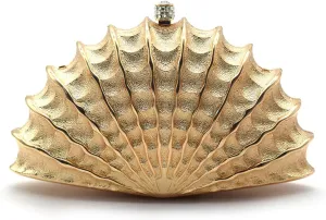 Evening Clutch Purse for Women Formal, Metallic Evening Handbags Metal Chain Shoulder Bag, Rhinestone Purse