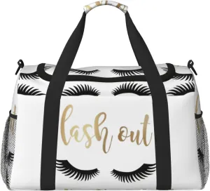 Eyelash print Personal Item Bag Large Duffel Bag Travel Bag Weekender Bag Gym Bag Tote Duffel bag