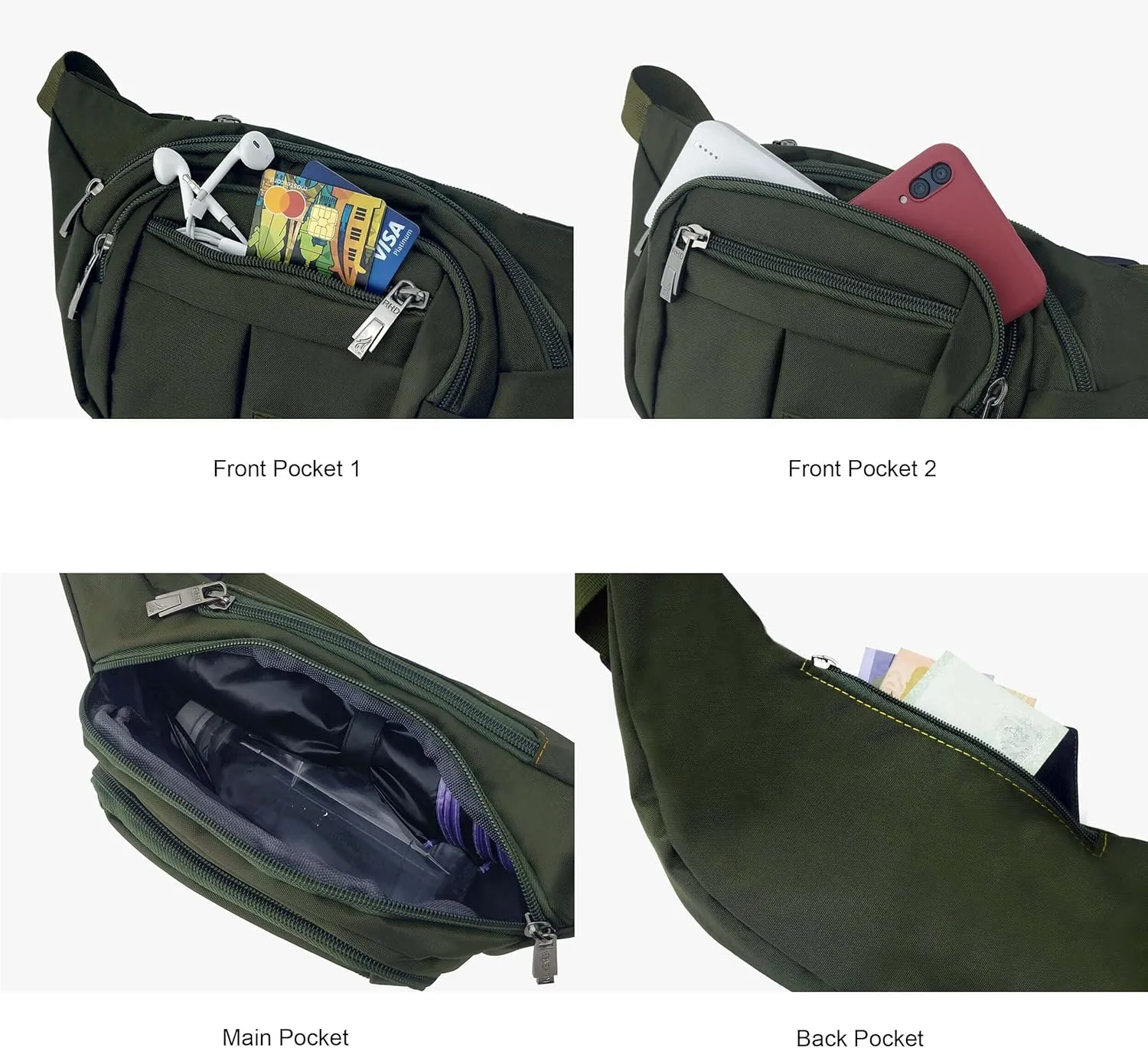 Fanny Pack for Men Fanny Packs for Women Fashionable Waist Bag for Hiking Running Traveling Plus Size Adjustable