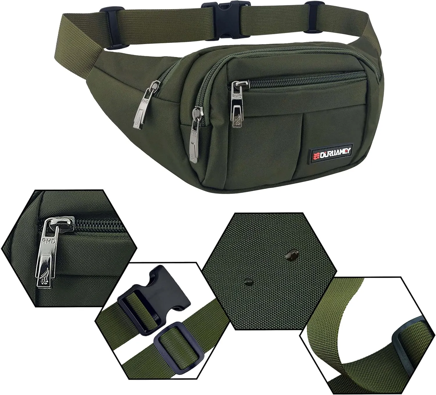 Fanny Pack for Men Fanny Packs for Women Fashionable Waist Bag for Hiking Running Traveling Plus Size Adjustable