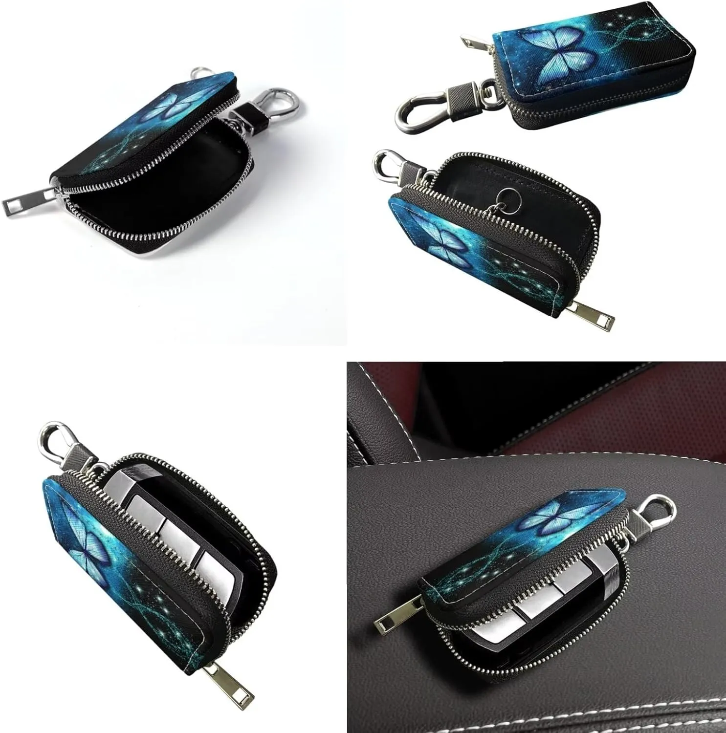Fashion Ladies Crossbody Handbag Set Shoulder Bag PU Leather Car Key Holder Bag 2 Pieces Bucket Bag for Women