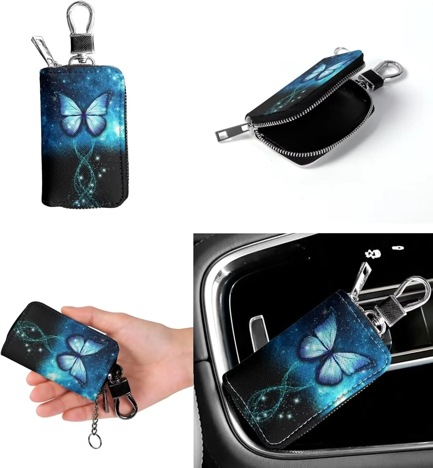Fashion Ladies Crossbody Handbag Set Shoulder Bag PU Leather Car Key Holder Bag 2 Pieces Bucket Bag for Women