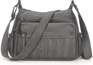 Fashion PU Leather Crossbody Bag For Women Shoulder Bag Large Capacity Designer Casual Hobo Tote Bag