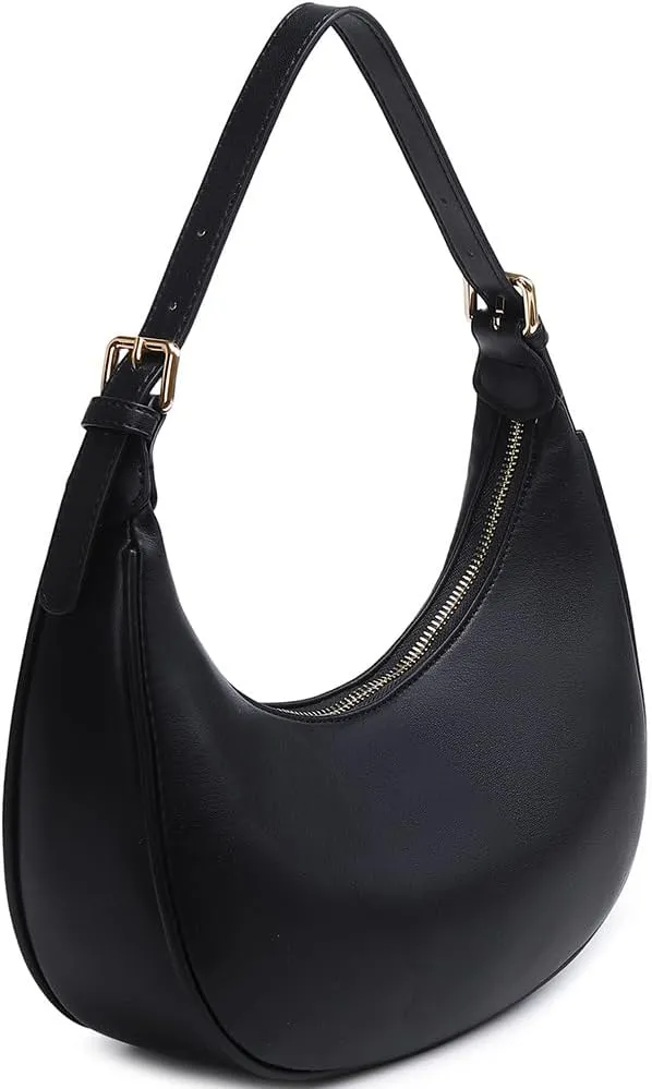 Fashion Small Crescent Underarm Shoulder Bag for Women Trendy Purse Hobo Handbags Clutch Crossbody Bag