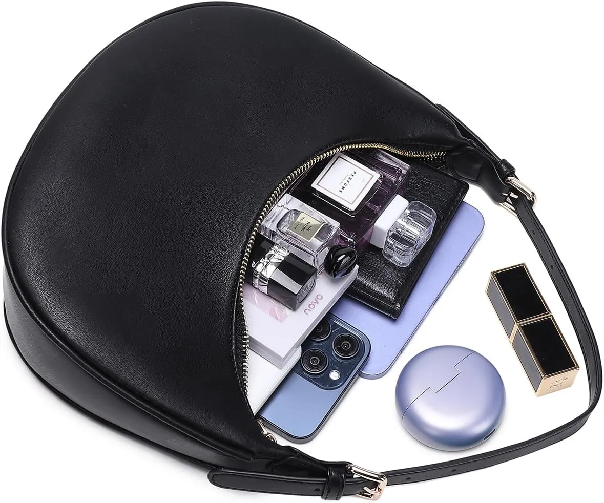 Fashion Small Crescent Underarm Shoulder Bag for Women Trendy Purse Hobo Handbags Clutch Crossbody Bag