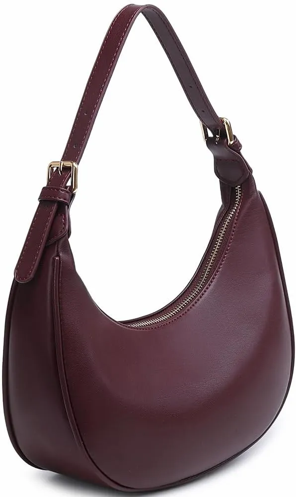 Fashion Small Crescent Underarm Shoulder Bag for Women Trendy Purse Hobo Handbags Clutch Crossbody Bag