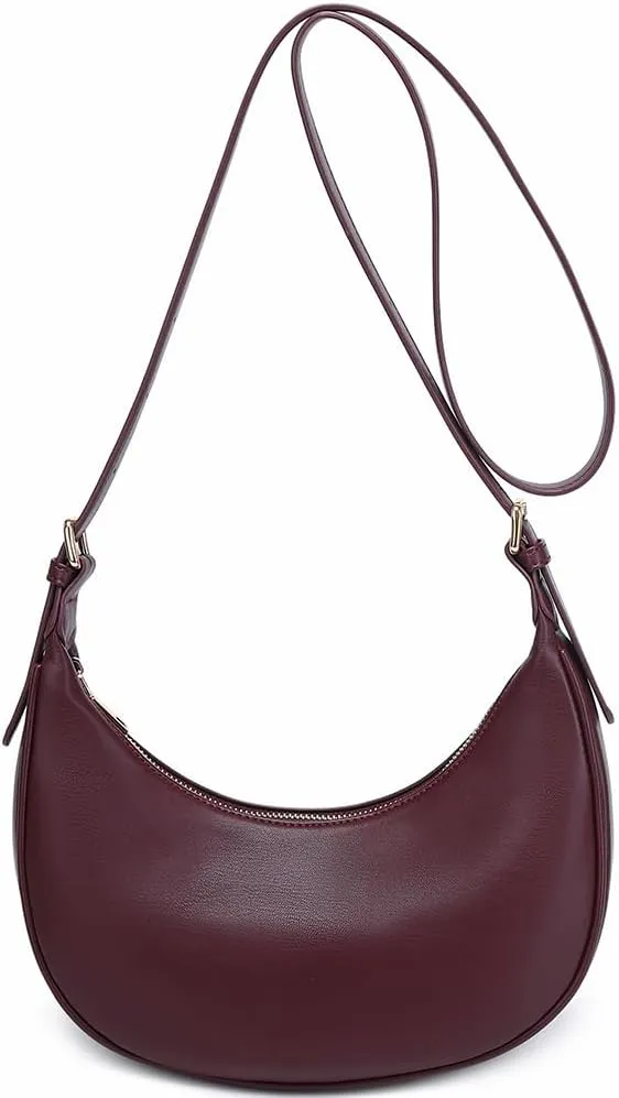 Fashion Small Crescent Underarm Shoulder Bag for Women Trendy Purse Hobo Handbags Clutch Crossbody Bag